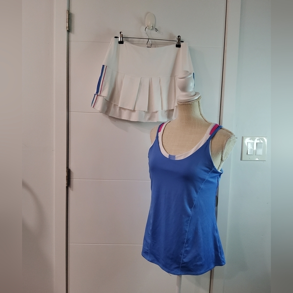 Lucky in Love Tennis Set Tank Top and Skirt Size L